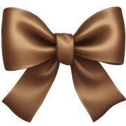 Brown satin bow  sticker