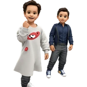 two boys in stylish outfits sticker