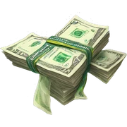 Flying money sticker