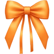 Light orange bow sticker