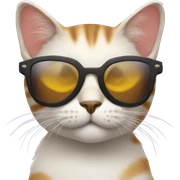 Cat with sunglasses sticker