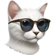 Cat with sunglasses sticker