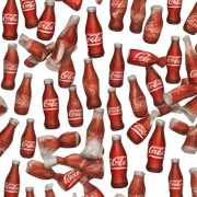 coke with bow  sticker