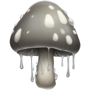 grey dripping mushroom sticker