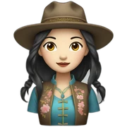 WESTERN STYLE CHINESE GIRL sticker