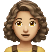 girl, brown hair, dark brown eyes,  sticker