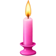 pink fancy candle sticker
