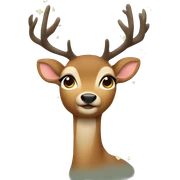 New Year's Deer sticker