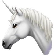 white unicorn sticker