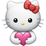 hello kitty with heart sticker
