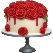 Red roses cake sticker