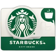 A starbucks gift card sticker