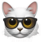 Cat with sunglasses sticker