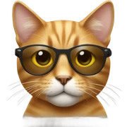 Cat with sunglasses sticker