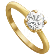 Round cut diamond ring gold  sticker