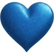 Glittery blue heart sticker