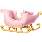 light pink sleigh sticker