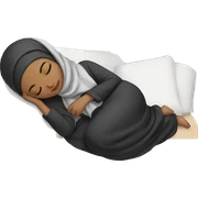 Black Cozy Hijabi sleeping sticker