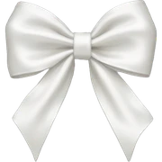 white satin bow sticker