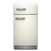 white vintage fridge sticker