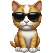 Cat with sunglasses sticker