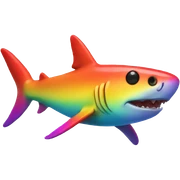 Rainbow shark sticker