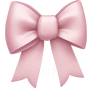 Light pink bow sticker