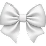 white bow sticker