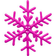 Pink snowflake sticker