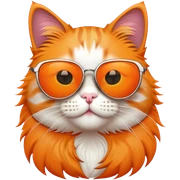 Cat with sunglasses sticker