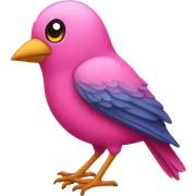Pink bird  sticker