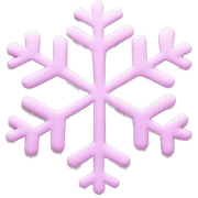 Pink snowflake sticker
