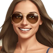 happy girl in sunglasses sticker