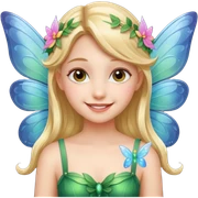 Smile with fairy wings  sticker