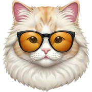 Cat with sunglasses sticker