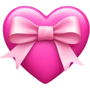 Pink heart with bow sticker