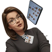 brown haired girl selfie indoors sticker