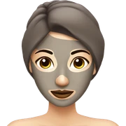 Lady with face mask spa beauty full face relaxing sticker