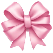 light pink ribbon bow sticker