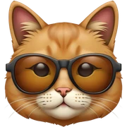 Cat with sunglasses sticker