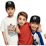 boys having fun together sticker