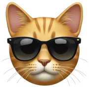 Cat with sunglasses sticker