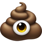 Poop with eyes sticker