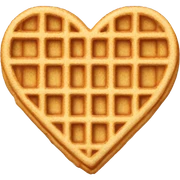 Beige heart waffle sticker