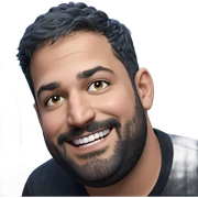 smiling boy in black shirt sticker