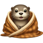otter with blanket sticker