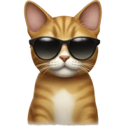 Cat with sunglasses sticker