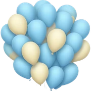 Pastel blue balloons  sticker