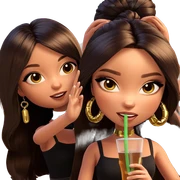 girls enjoying drinks together sticker
