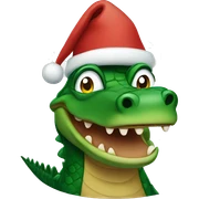 Christmas alligator  sticker